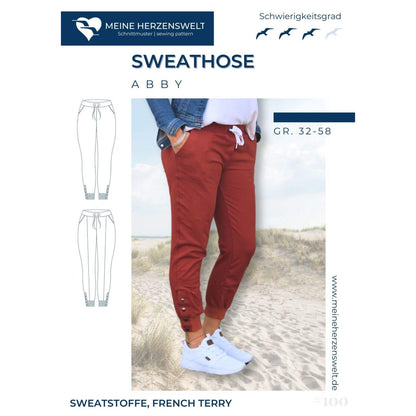 Sweathose Damen - Papierschnittmuster Gr. 32-58 - Abby