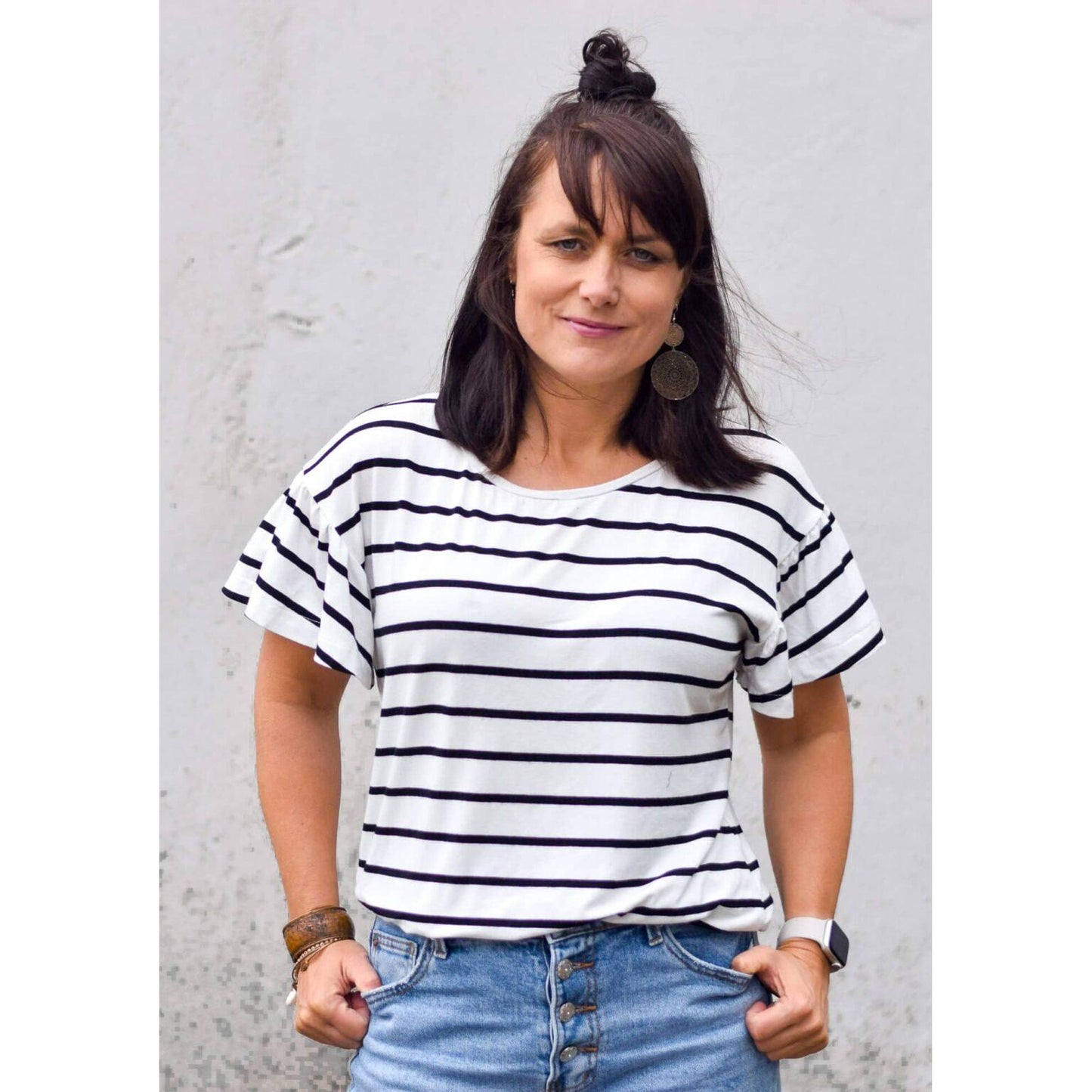 Rüschenshirt für Damen - Schnittmuster - Alcudia - Papierschnittmuster