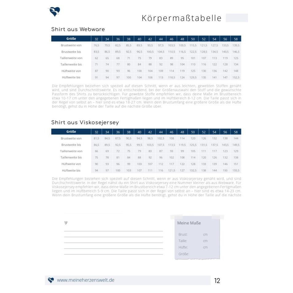 Rüschenshirt für Damen - Schnittmuster - Alcudia - Papierschnittmuster