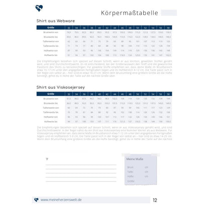 Rüschenshirt für Damen - Schnittmuster - Alcudia - Papierschnittmuster