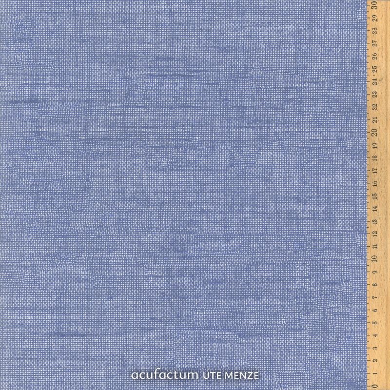 Baumwollstoff uni mit Leinenoptik in blau als Kombistoff für Kleidung und Deko
