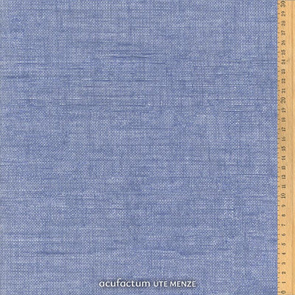 Baumwollstoff uni mit Leinenoptik in blau als Kombistoff für Kleidung und Deko