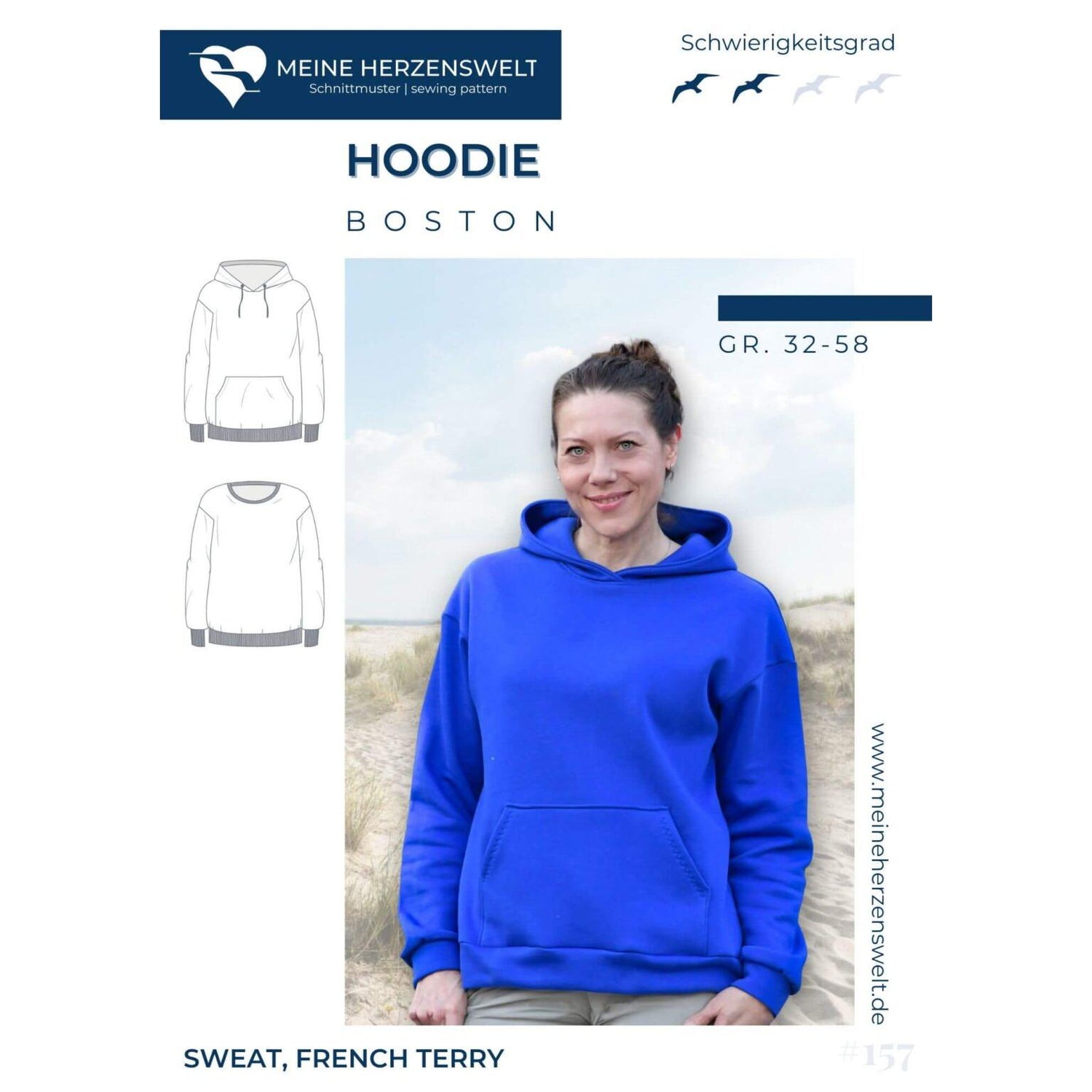 Papierschnittmuster Boston für Damen