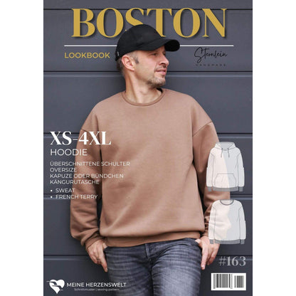 Hoodie für Herren – Schnittmuster – Boston