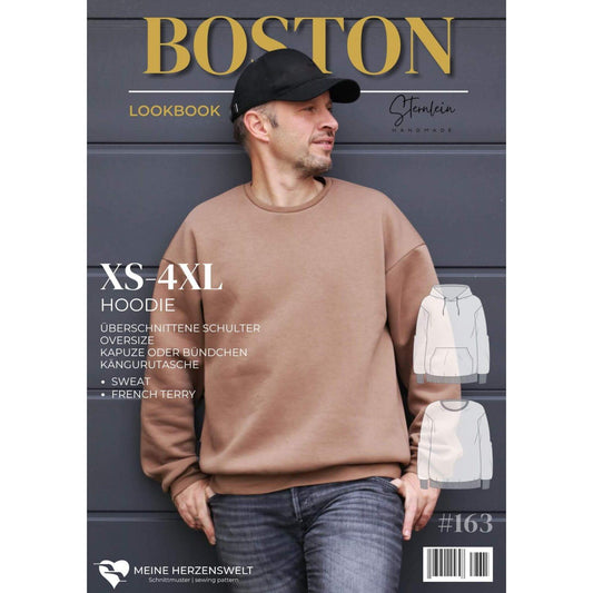 Hoodie für Herren – Schnittmuster – Boston