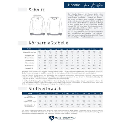 Boston- Hoodie für Kinder – Papierschnittmuster