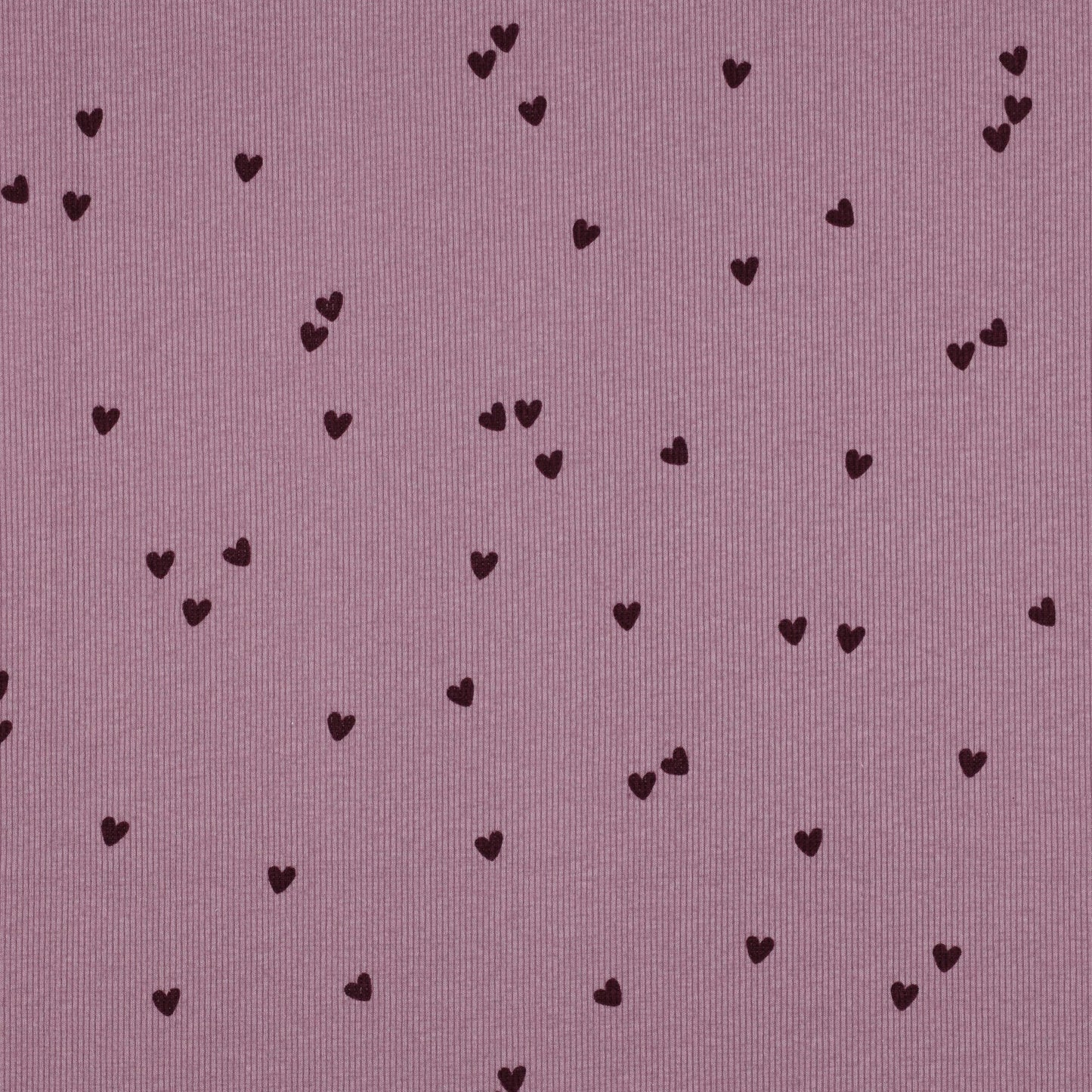 RIB JERSEY HEARTS - MAUVE