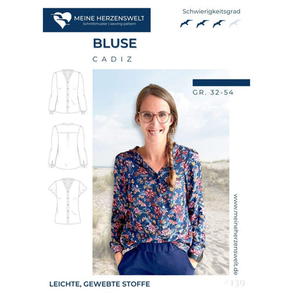 Cadiz- Bluse für Damen - Papierschnittmuster