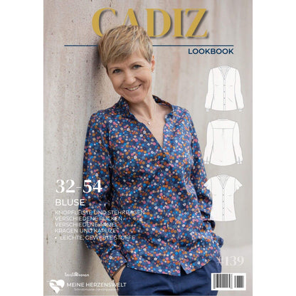 Cadiz- Bluse für Damen - Papierschnittmuster