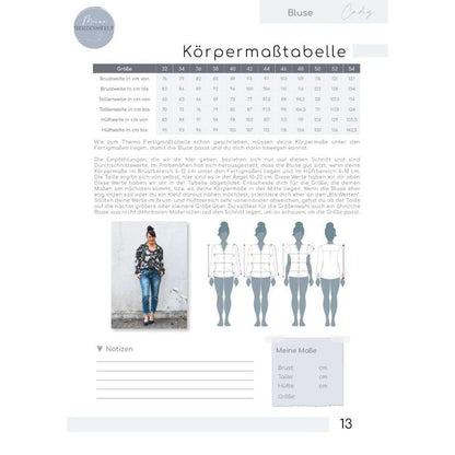 Cadiz- Bluse für Damen - Papierschnittmuster