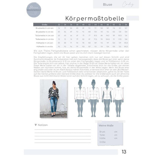 Cadiz- Bluse für Damen - Papierschnittmuster