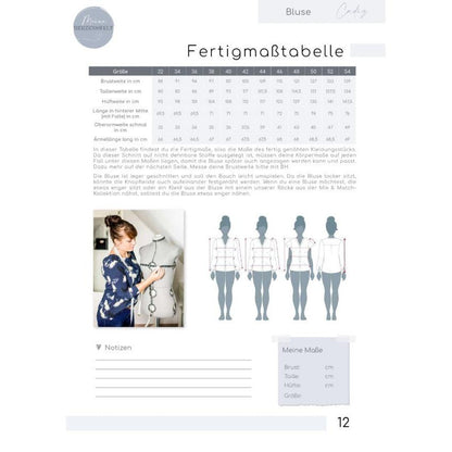 Cadiz- Bluse für Damen - Papierschnittmuster