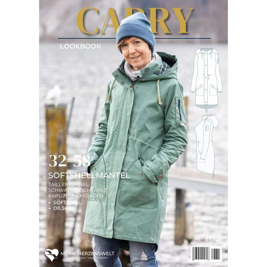 Softshellmantel Damen - Papierschnittmuster Schnittmuster 32-58 - Carry