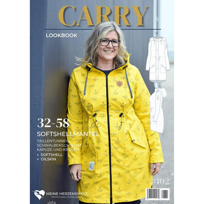 Softshellmantel Damen - Papierschnittmuster Schnittmuster 32-58 - Carry