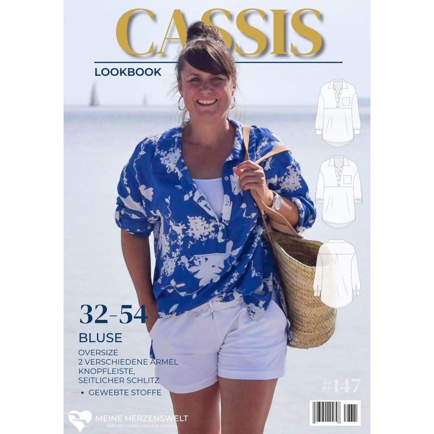 Cassis- Oversizebluse Damen - Papierschnittmuster Gr. 32- 54