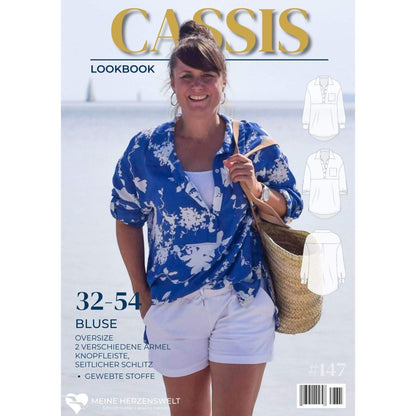 Cassis- Oversizebluse Damen - Papierschnittmuster Gr. 32- 54