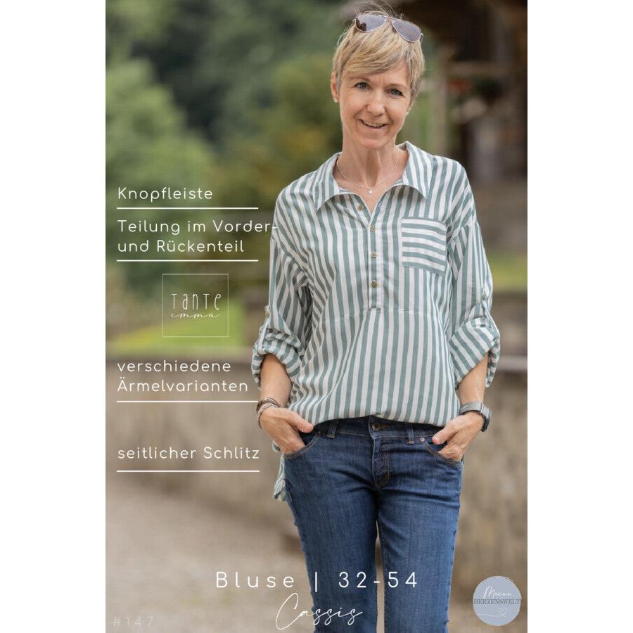Cassis- Oversizebluse Damen - Papierschnittmuster Gr. 32- 54
