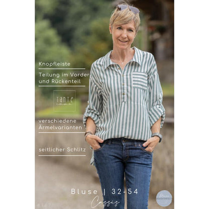 Cassis- Oversizebluse Damen - Papierschnittmuster Gr. 32- 54
