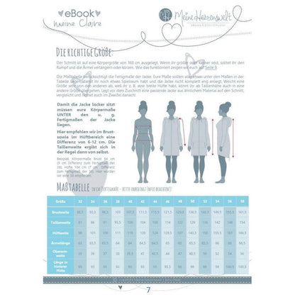 Sweatjacke für Damen - Schnittmuster - Claire - Papierschnittmuster