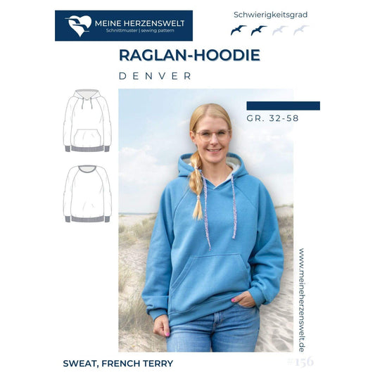 Raglanhoodie für Damen – Schnittmuster – Denver