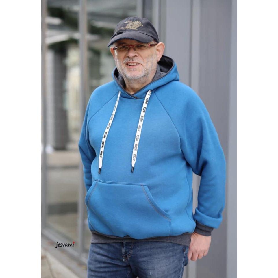 Denver- Raglanhoodie für Herren – Papierschnittmuster