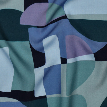 ECOVERO™ Viskose Retro Print – weich fließend & modern