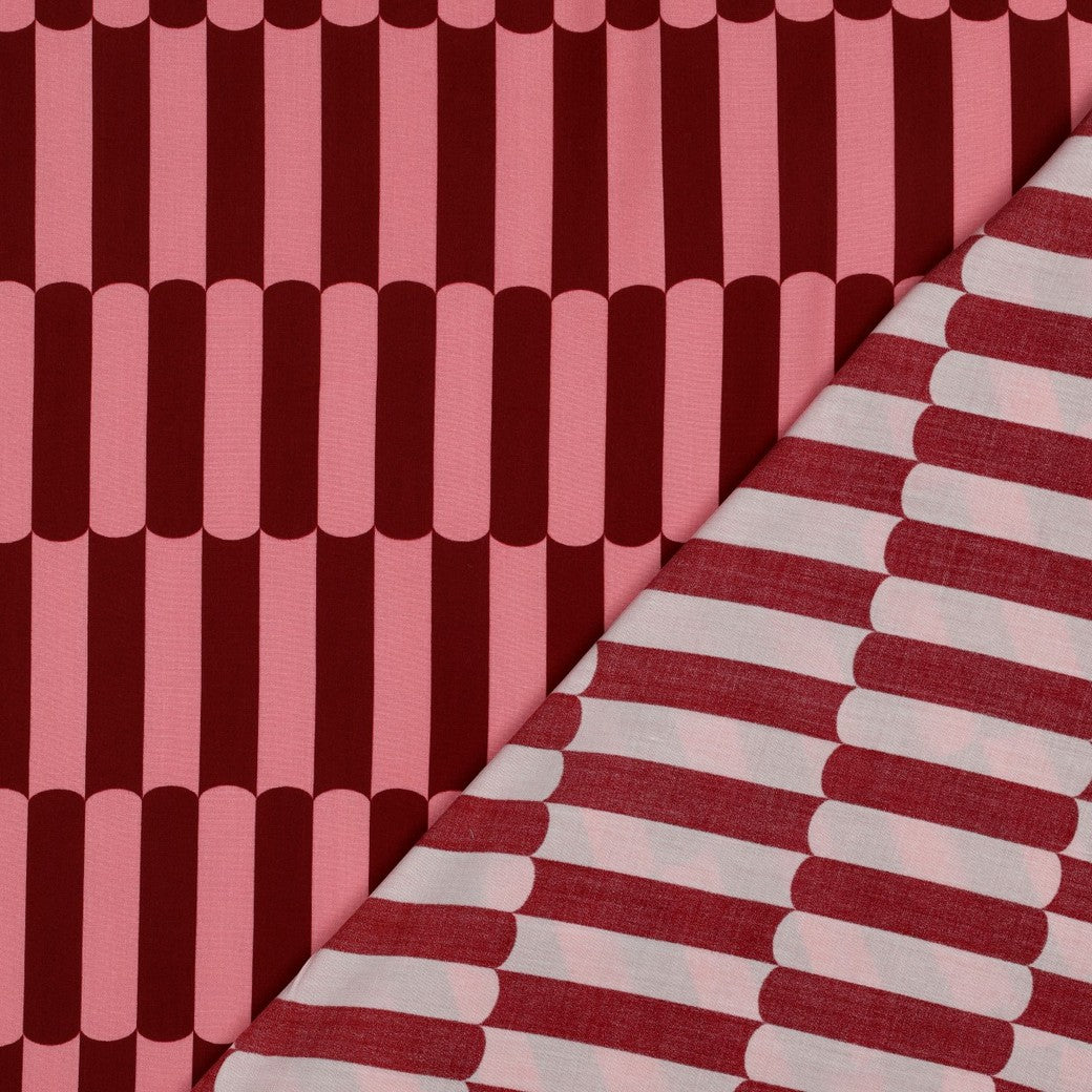 ECOVERO™ Viskose Retro Bordeaux-Rosé – 140 cm breit