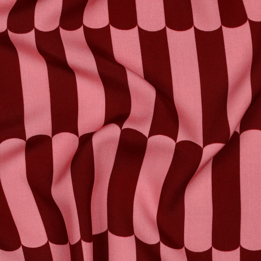 ECOVERO™ Viskose Retro Bordeaux-Rosé – 140 cm breit