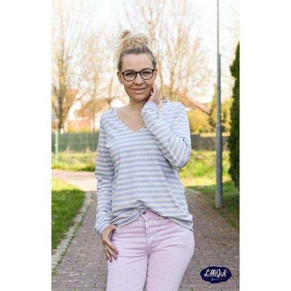 EVE- Hoodie mit V-Ausschnittt für Damen - Papierschnittmuster Gr. 32-58