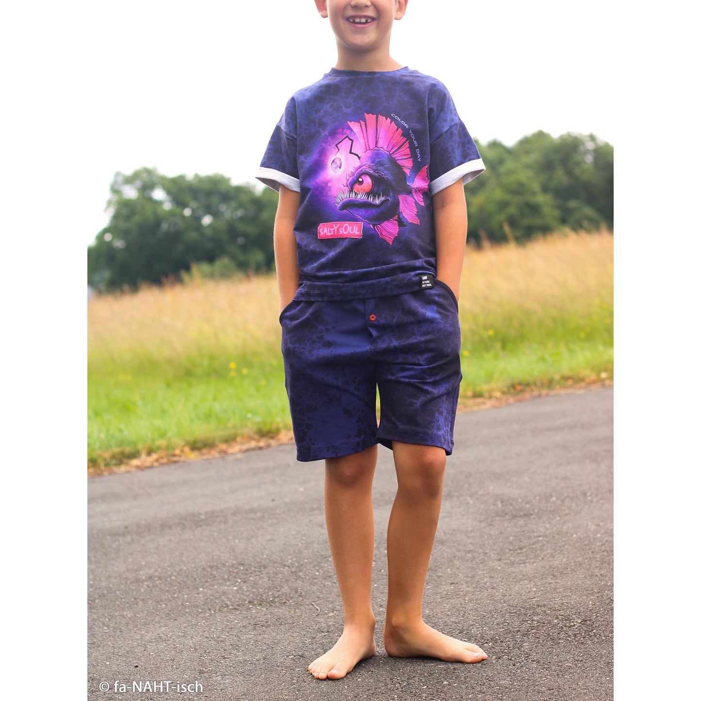 French Terry Panel „Deep Water Anglerfisch“ by Thorsten Berger