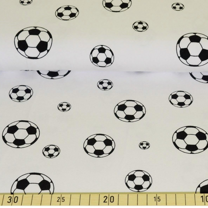 Jersey mit Fußbällen (weiß)