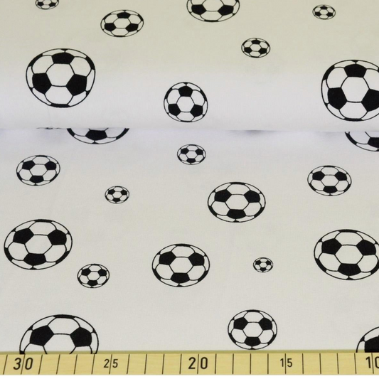 Jersey mit Fußbällen (weiß)