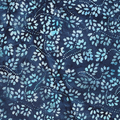Handbatik Baumwolle Blau-Aqua – leichte Baumwolle aus Indien