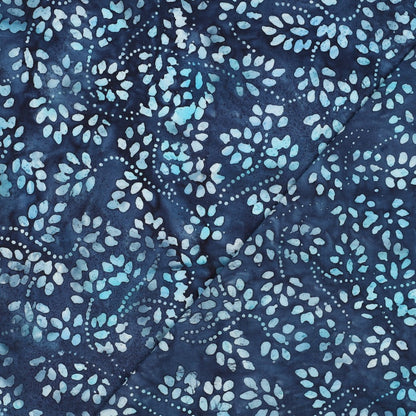 Handbatik Baumwolle Blau-Aqua – leichte Baumwolle aus Indien