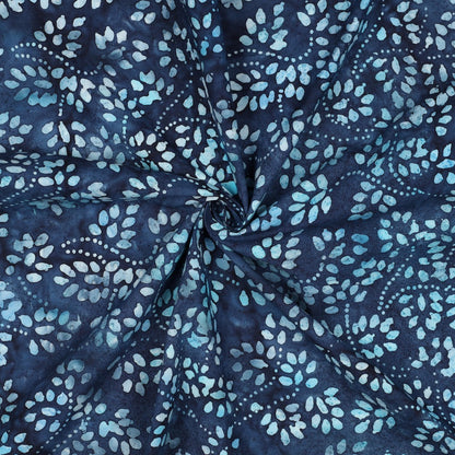 Handbatik Baumwolle Blau-Aqua – leichte Baumwolle aus Indien
