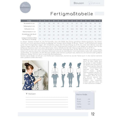 Havanna- Blouson für Damen - Papierschnittmuster