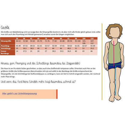 Papierschnittmuster Wonneproppen -  Baby und Kinderhose- Lotte und Ludwig