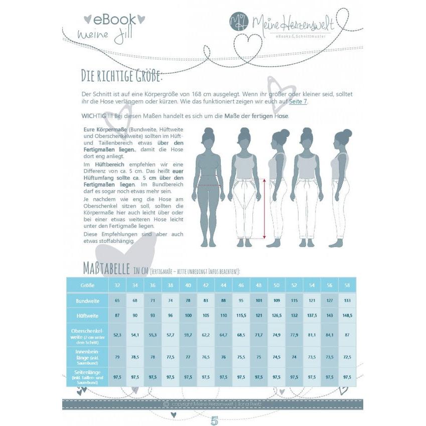 Sweathose für Damen - Jogginghose - Schnittmuster - Jill - Papierschnittmuster