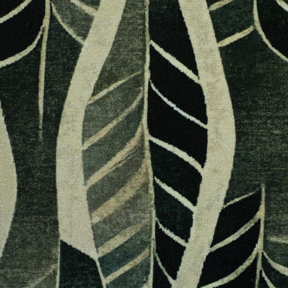 Model French Terry "Kairo graue Blätter grafisch"