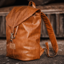 Beispielhaftes Bild eines genähten Rucksacks nach dem Schnittmuster Leichtmatrse von Lotte&Ludwig