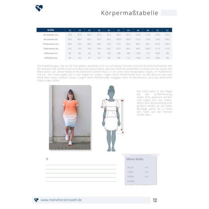 Sweatkleid für Damen - Schnittmuster - Livorno - Papierschnittmuster