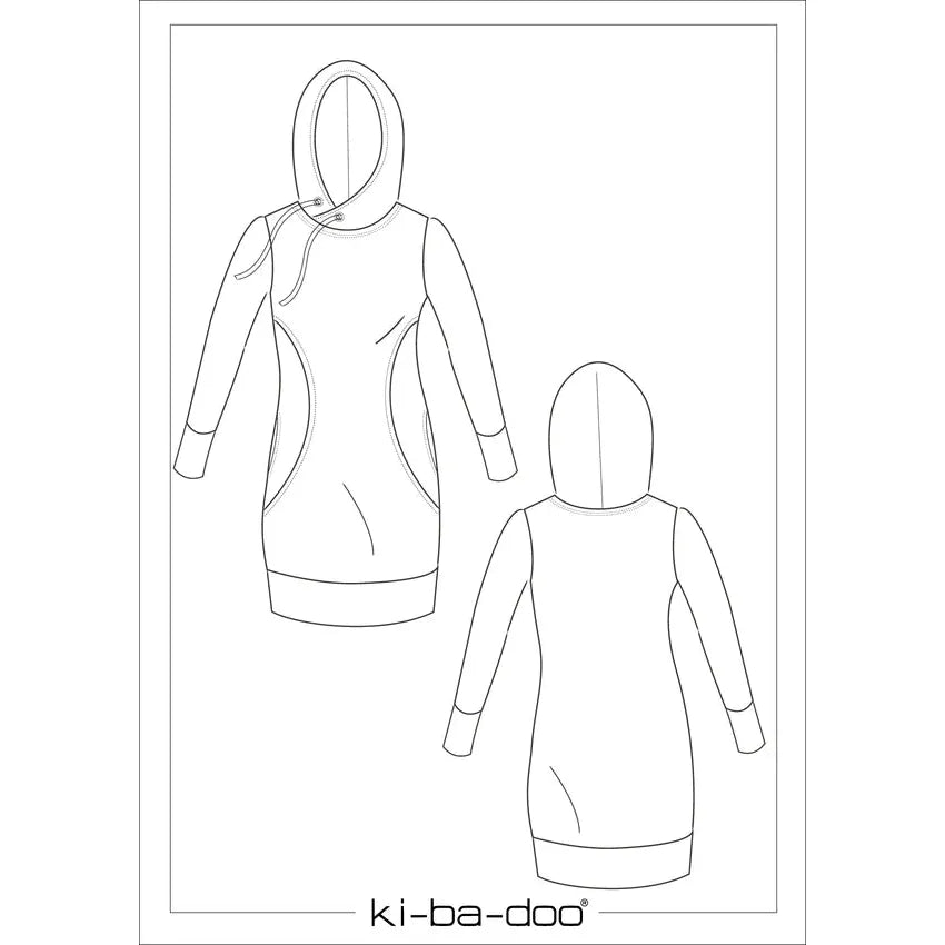 Papierschnitt Hoodie Lou |  Größe 74/80- 158/164