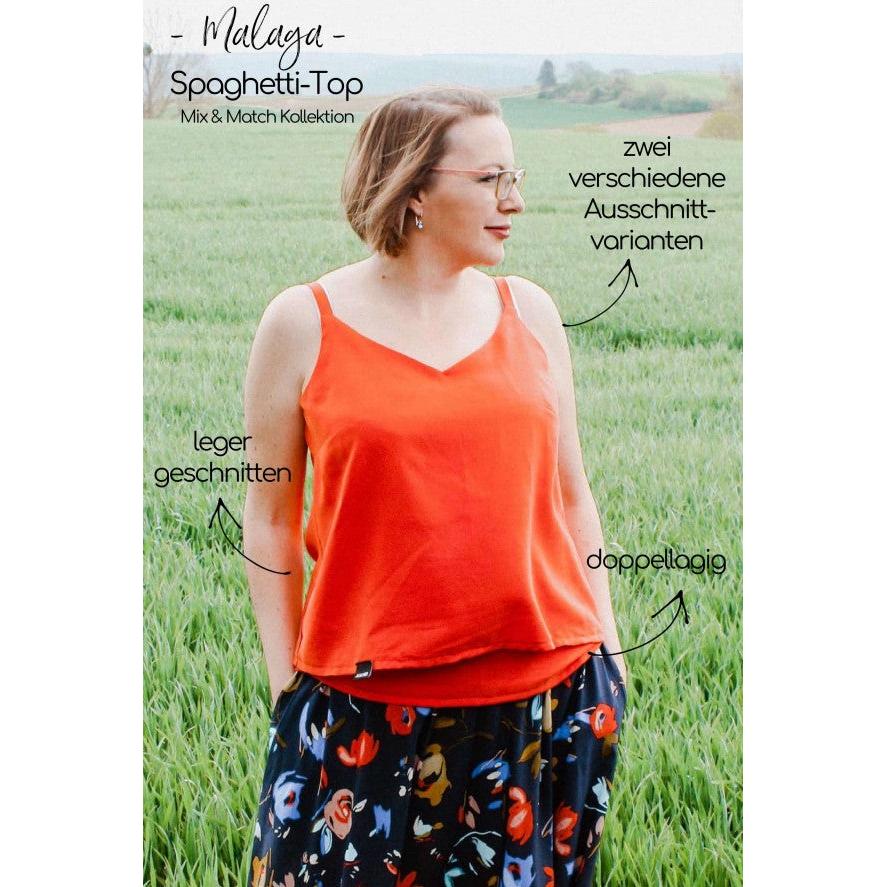 Spaghettitop für Damen - Schnittmuster - Malaga - Papierschnittmuster
