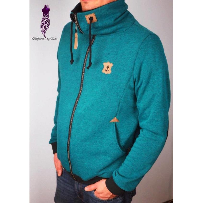 Sweatjacke Herren - Papierschnittmuster Gr. XS - 4XL- sein Manuc