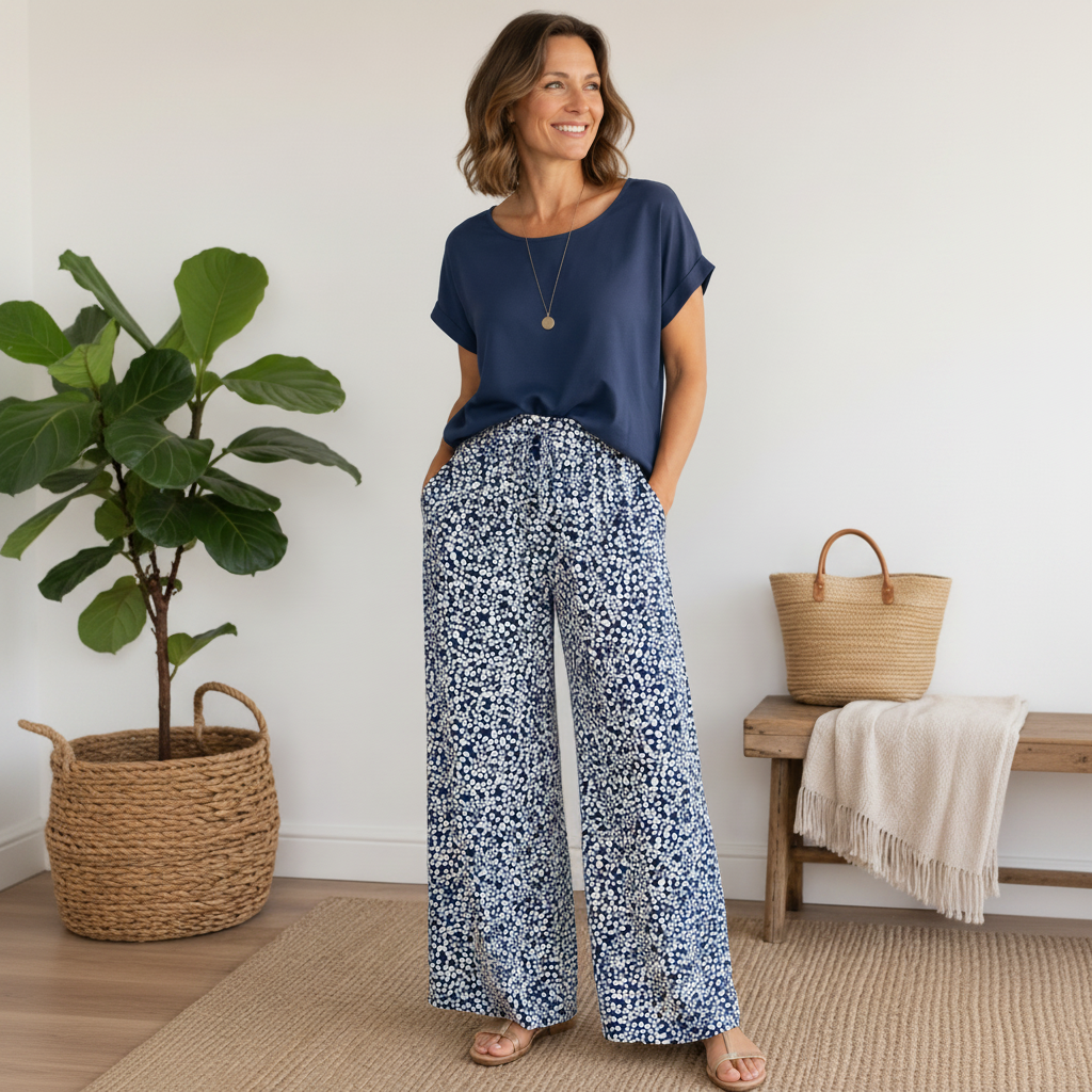 Viscose "Nordischer Blütentanz" -Light & Lush