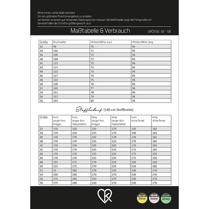 Papierschnitt Oversized Shirt/ Kleid Damen | Größe 32-58