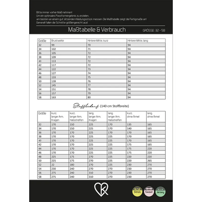 Papierschnitt Oversized Shirt/ Kleid Damen | Größe 32-58