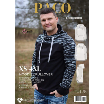 Sein Paco- Hoodie Herren - Papierschnittmuster Gr. XS-4XL