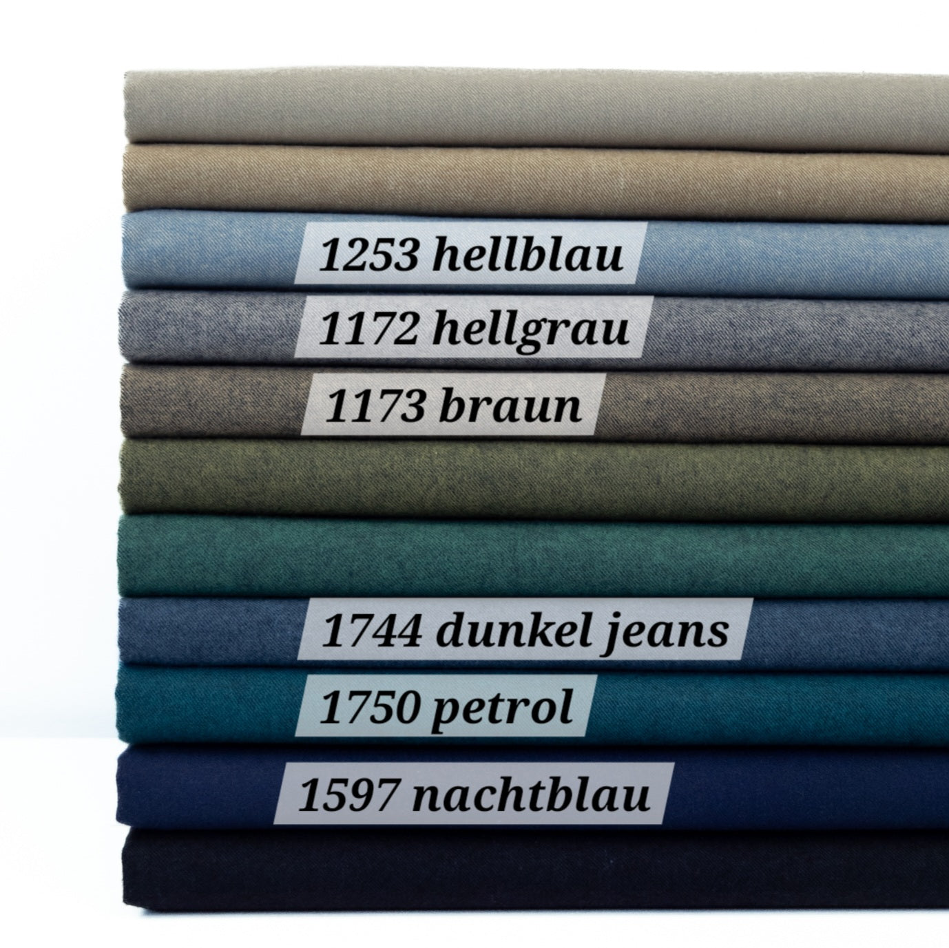 Flanellstoff Uni " Hudson" -swafing