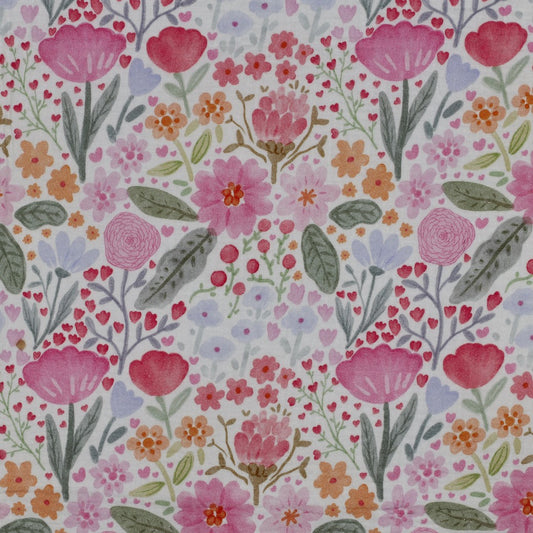 Musselin "Digitaldruck Blumen"